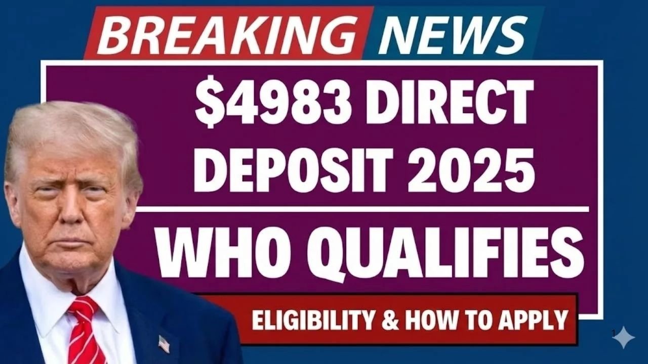 $4,983 Direct Deposit 2025: Eligibility, Payment Dates & What Americans Should Know